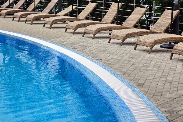 Poolside Hardscaping in Ellicott City